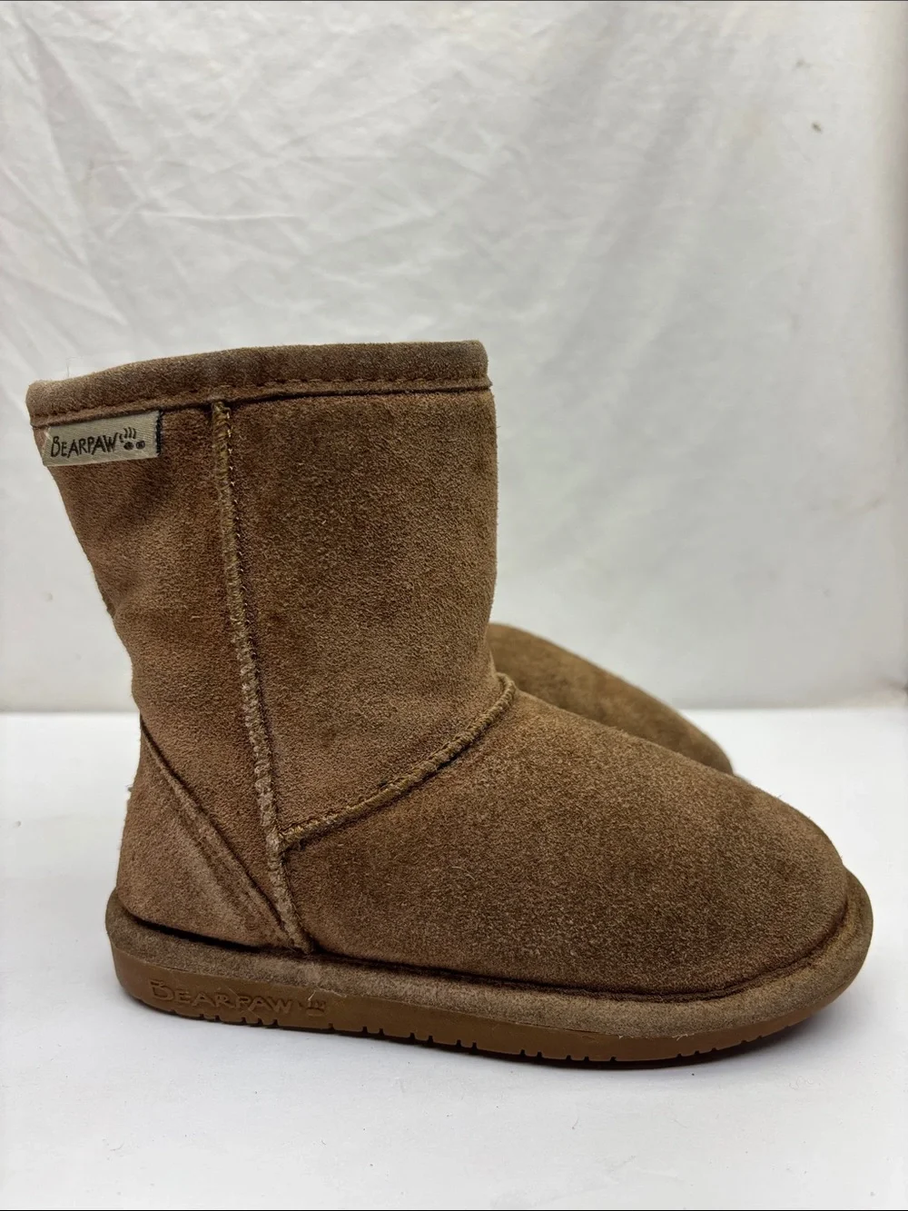 BearPaw Kids Brown Suede Winter Boots, SZ 10 toddler girl, box 2G
